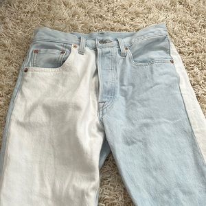 Levi’s 501s straight mom style colorblock jeans size 2